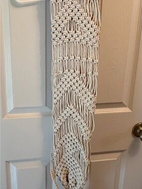 Handmade Macramé Carry Bag - Cream